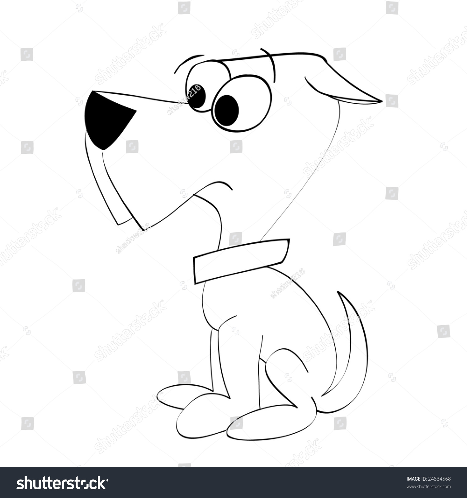 Outline Illustration Puppy Dog Vector File Stock Vector 24834568 ...