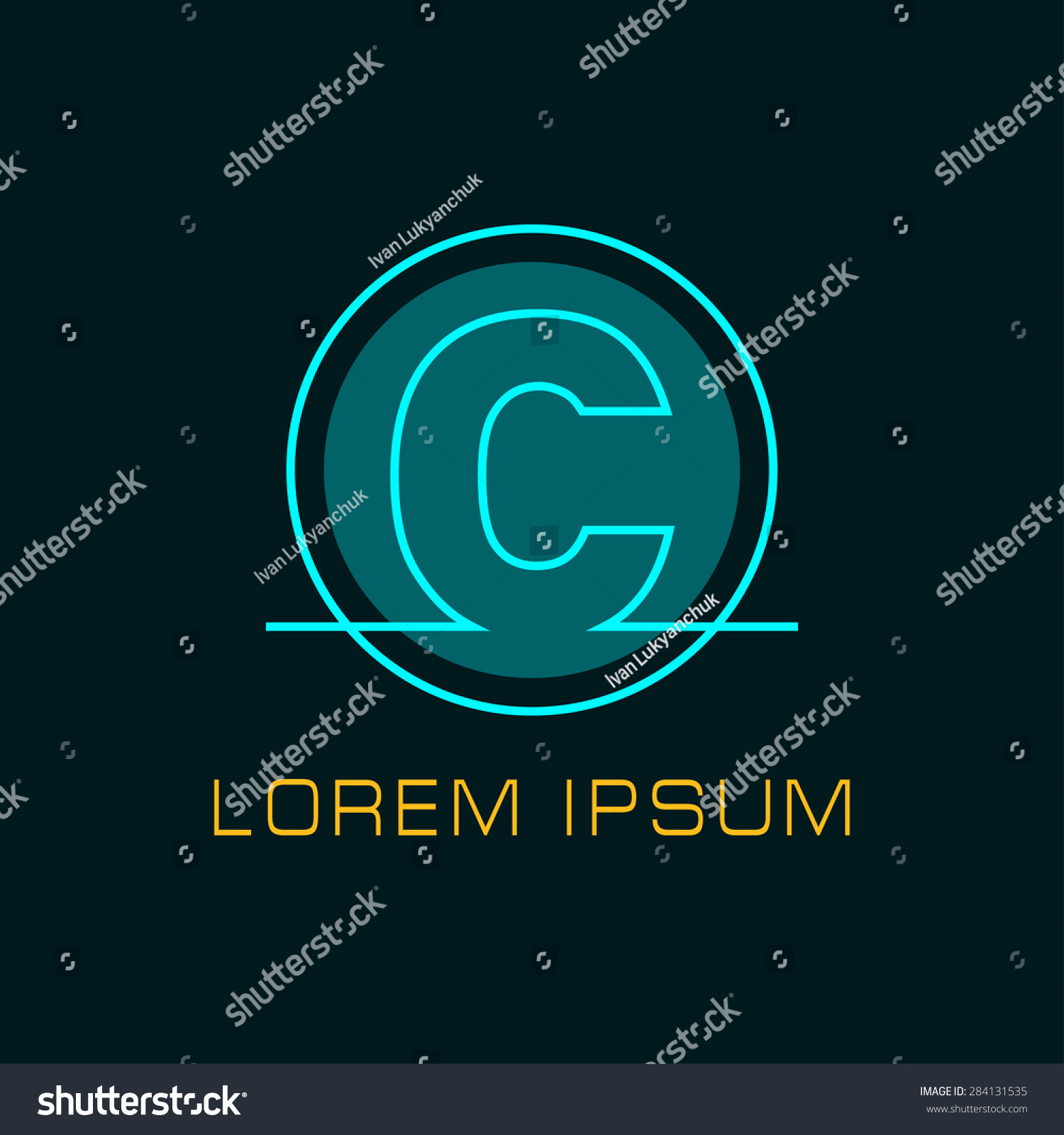 Outline Letter C For Logo Design Your Company. Vector Illustrations ...