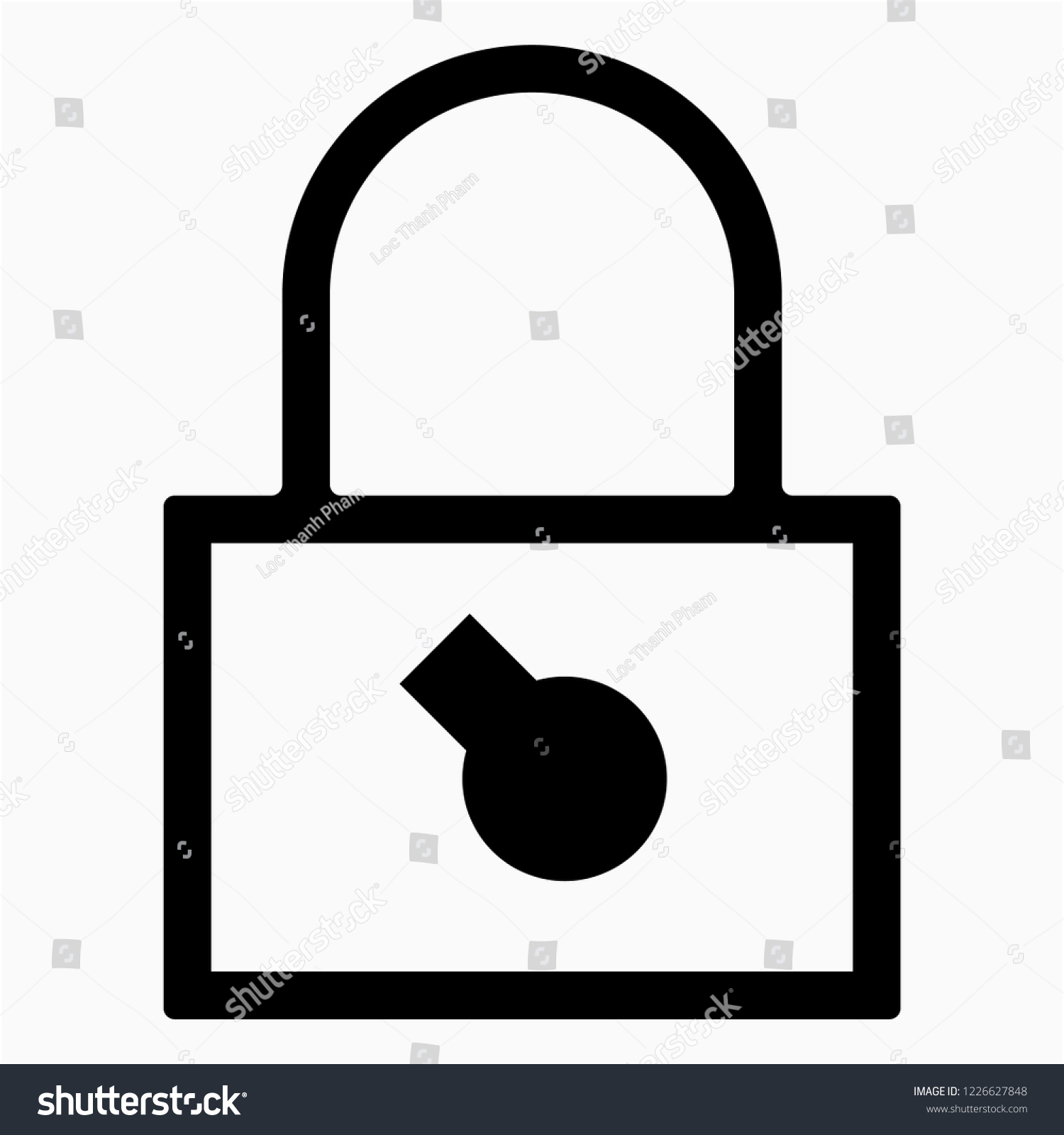 Outline Lock Vector Icon Stock Vector (Royalty Free) 1226627848 ...