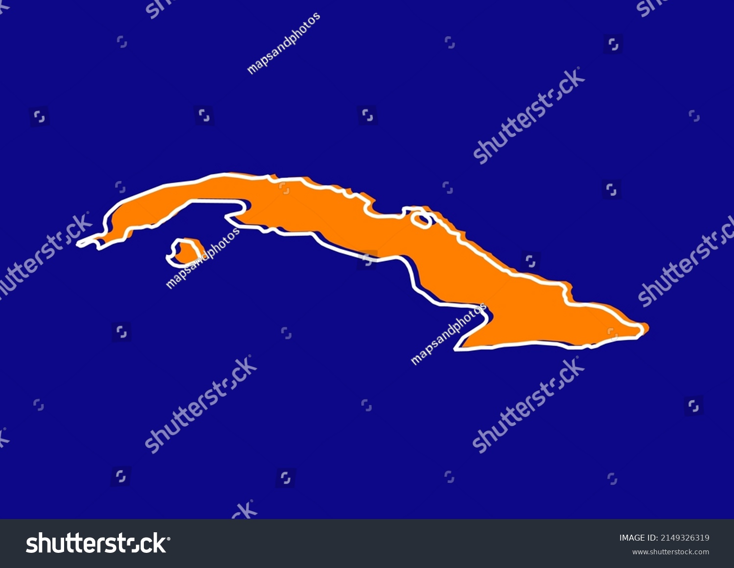 Outline Map Cuba Stylized Concept Map Stock Vector (Royalty Free ...
