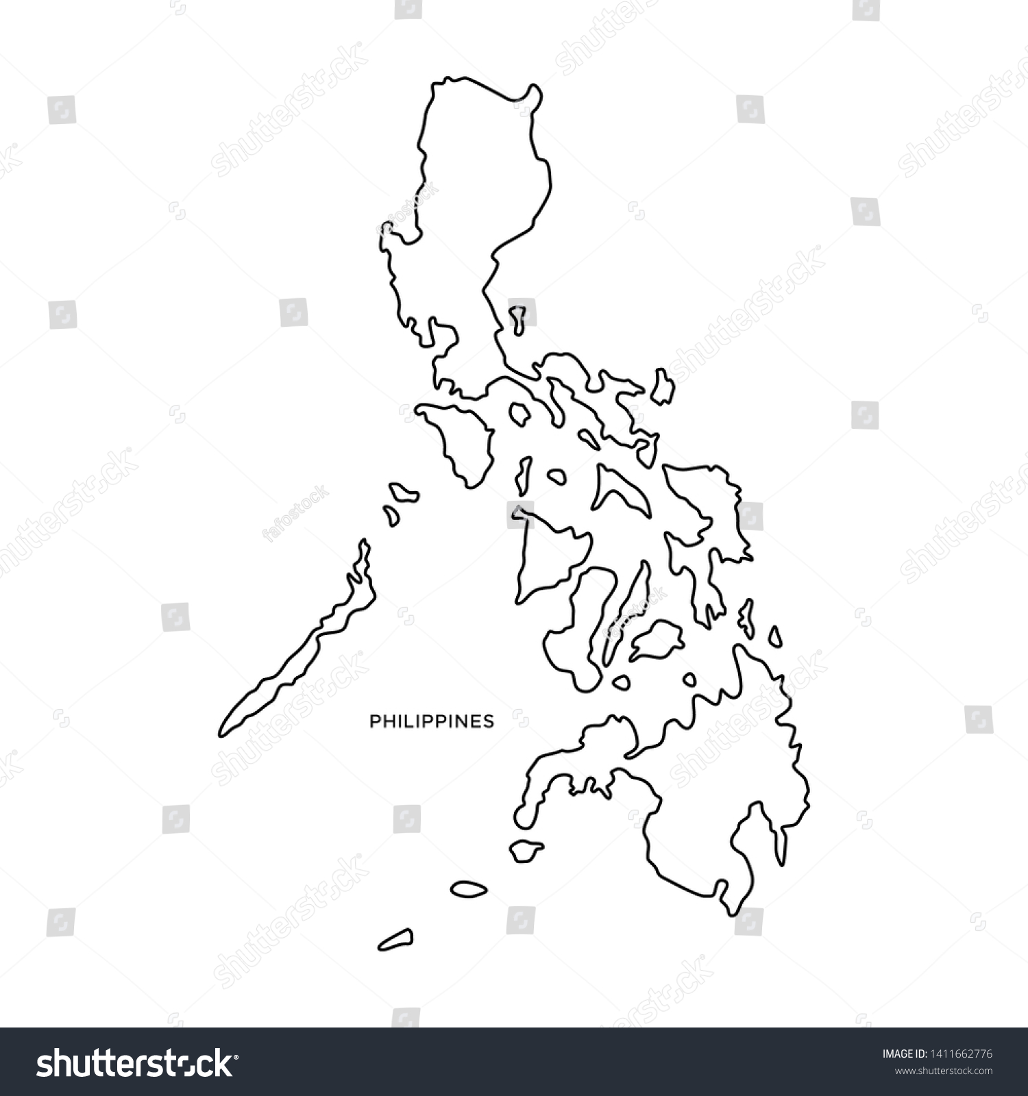 Easy Drawing Of Philippine Map Philippine Map Outline Images, Stock Photos & Vectors | Shutterstock