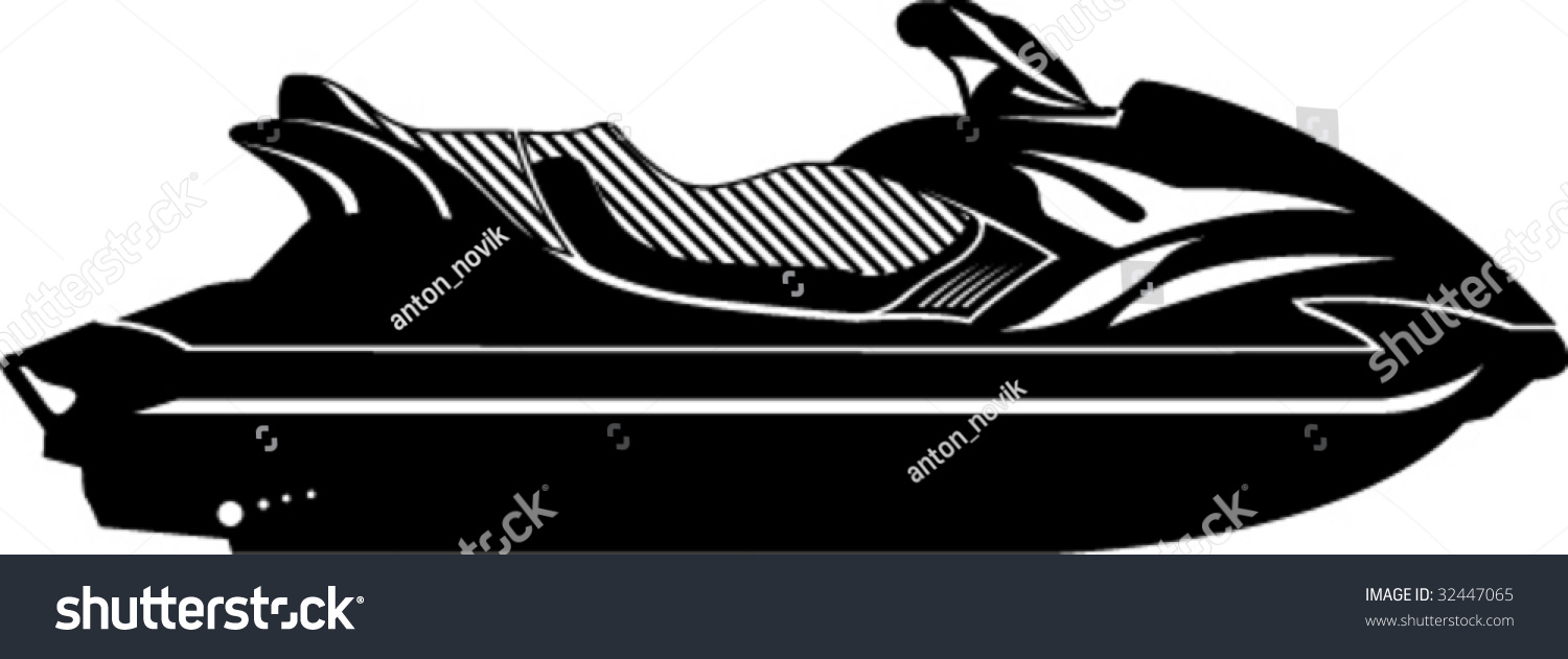 Outline Of Big Jet Ski Stock Vector Illustration 32447065 : Shutterstock