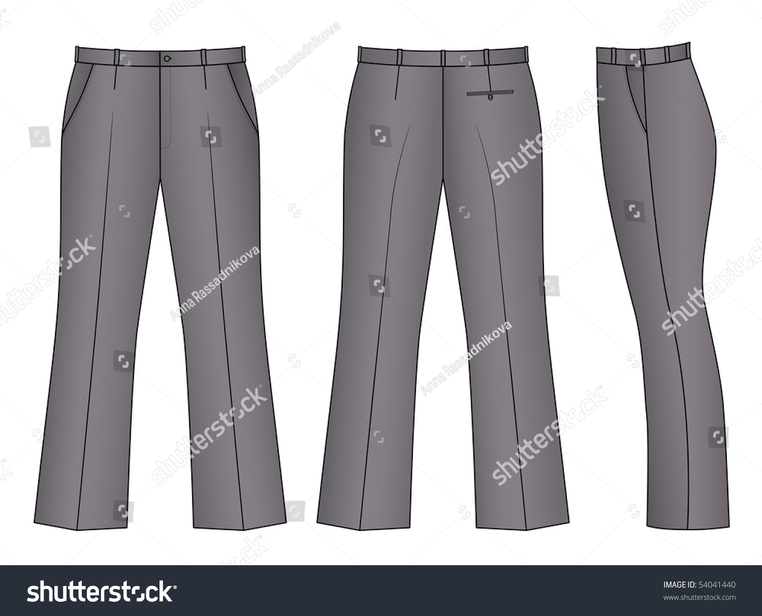 Outline Pants Vector Illustration Isolated On Stock Vector 54041440 ...