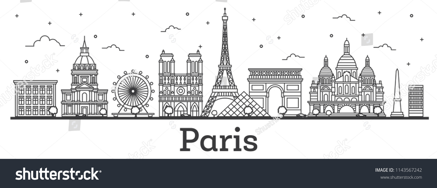 13,535 Paris outline Stock Illustrations, Images & Vectors | Shutterstock