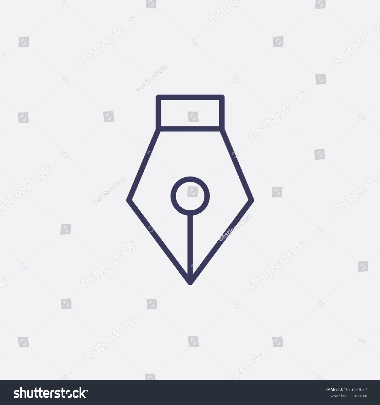 Outline Pen Tool Icon Illustrationvector Drawing Stock Vector Royalty