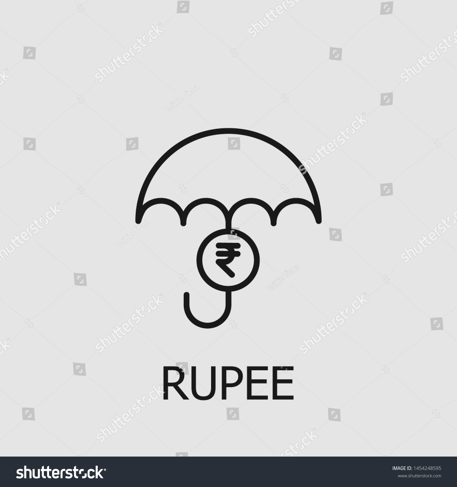 SVG of Outline rupee vector icon. Rupee illustration for web, mobile apps, design. Rupee vector symbol. svg