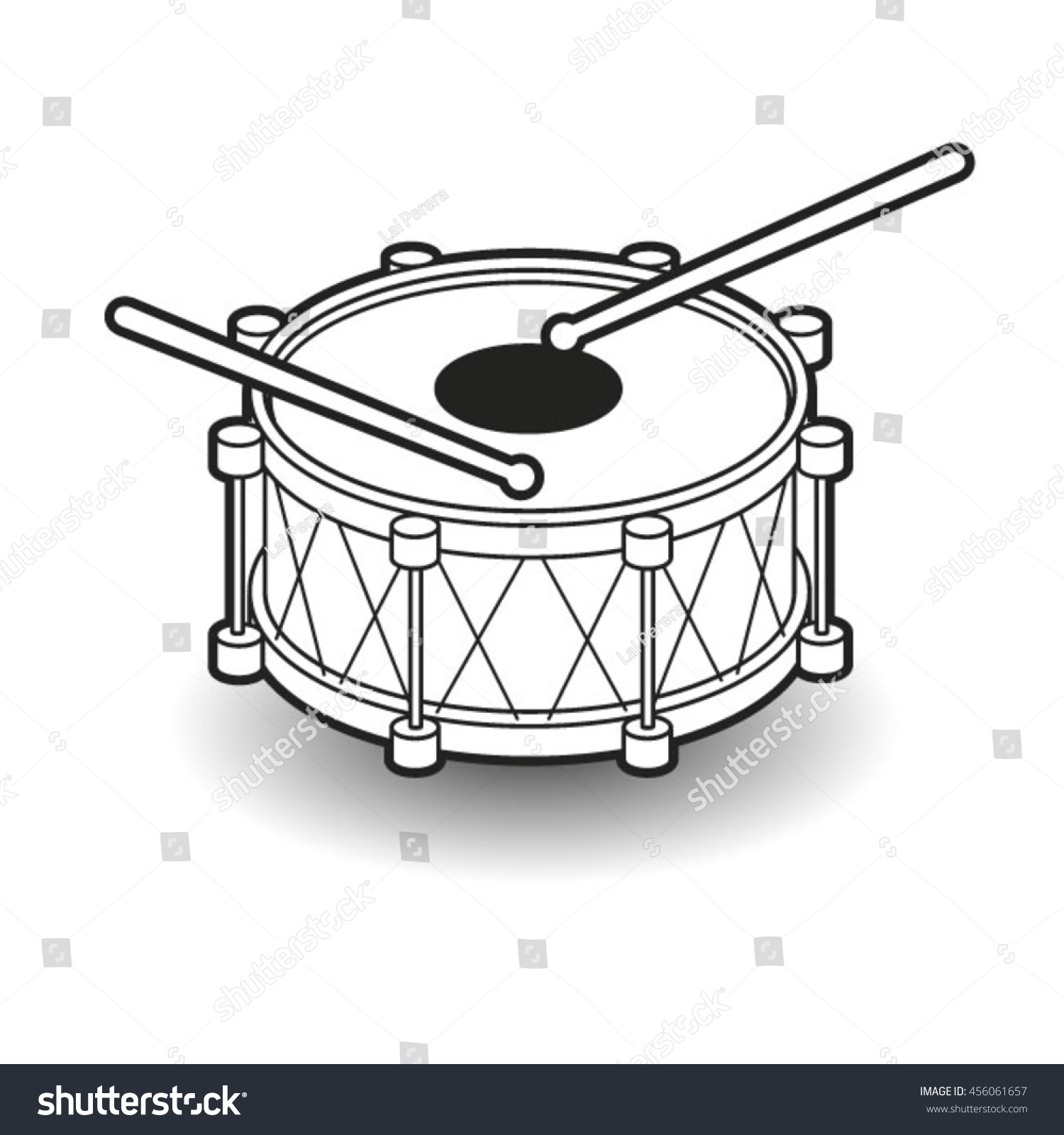 drawing of drum sticks