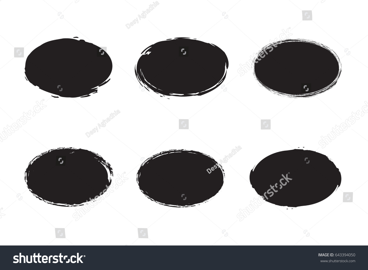 oval vector brush Object Design Oval Style 643394050 Use Vector Stock Grunge