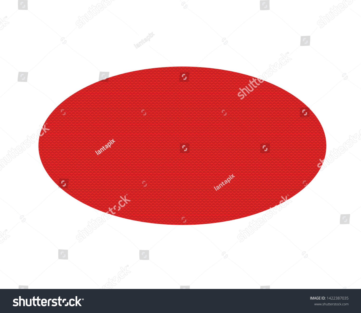 Oval Red Patch Stitches Stock Vector (Royalty Free) 1422387035 ...