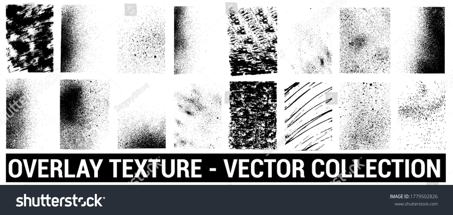 Overlays Grunge Template Different Texture Mockups Stock Vector ...