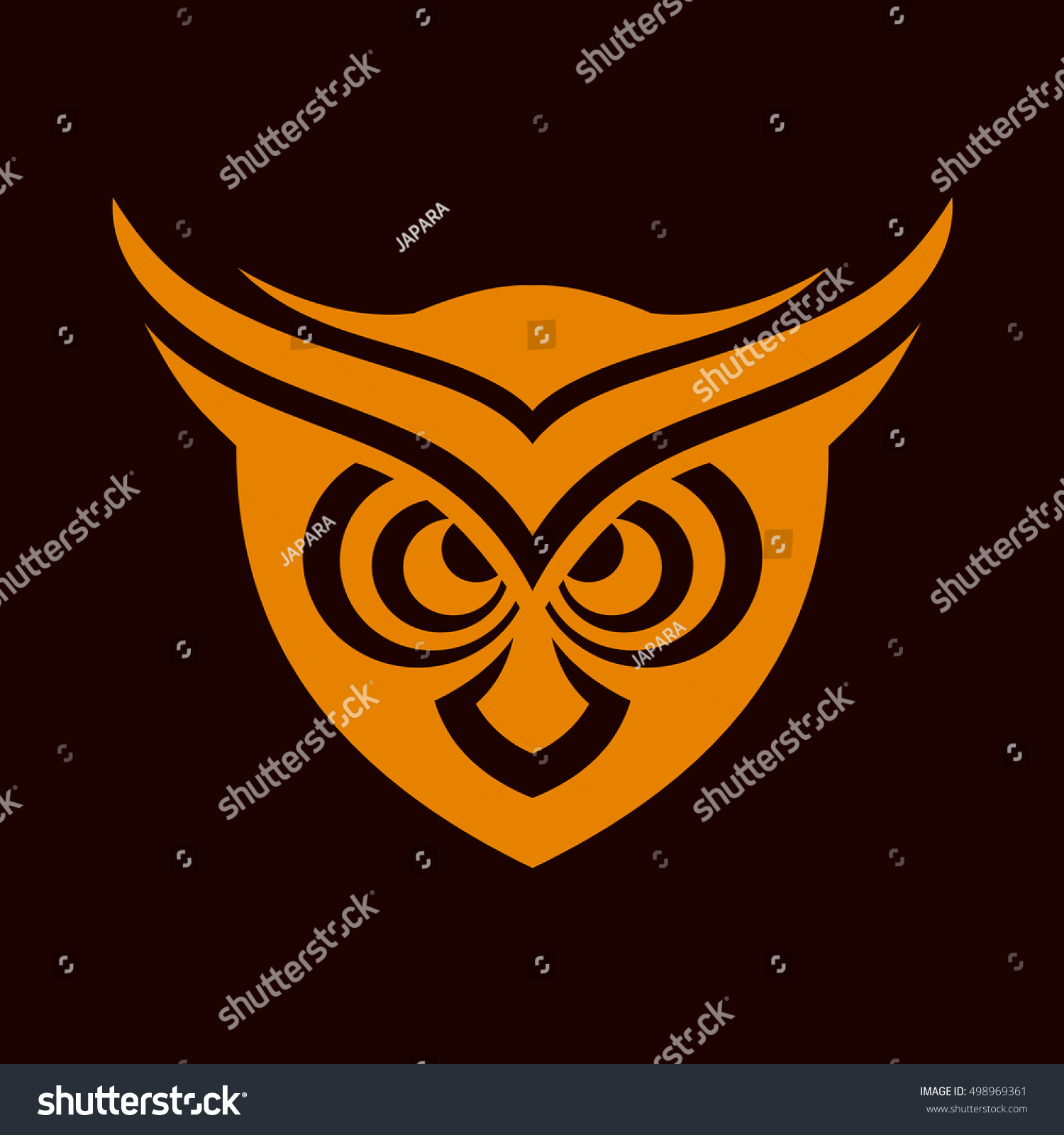 Owl Head Logo Stock Vector (Royalty Free) 498969361 Shutterstock
