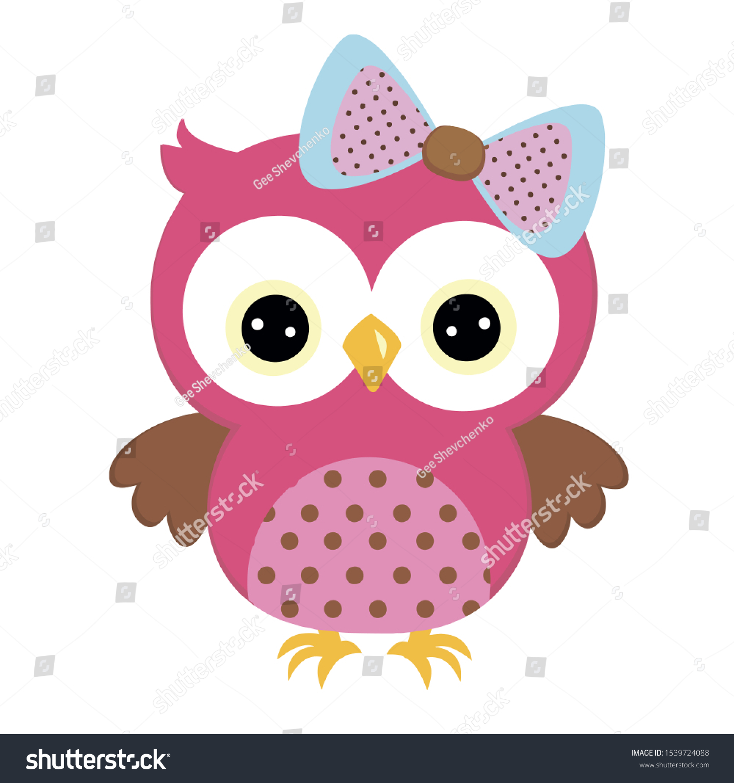 Owl Vector Owl Kids Party Owl Stock Vector (Royalty Free) 1539724088