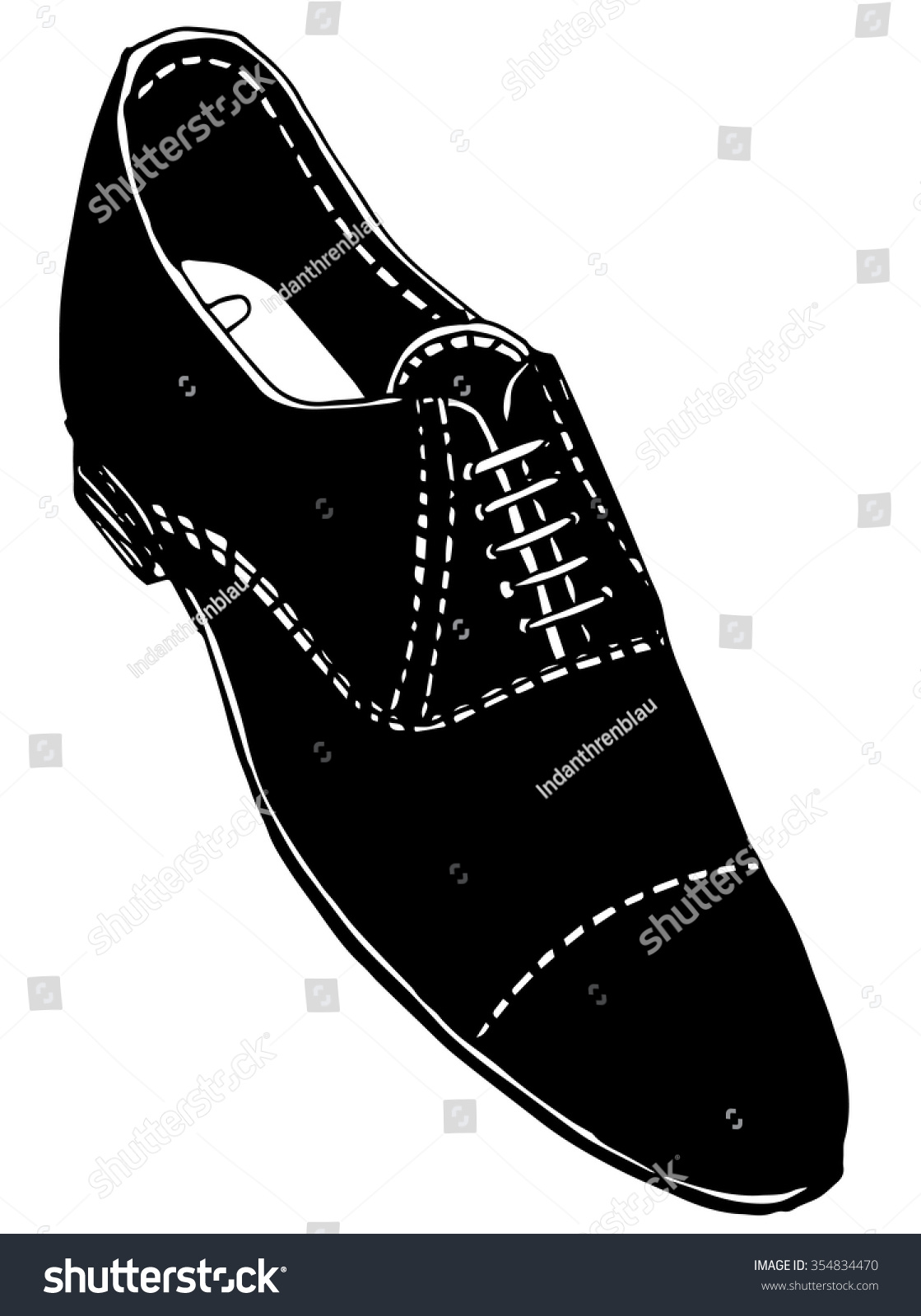 Oxford Shoe Stock Vector Illustration 354834470 : Shutterstock