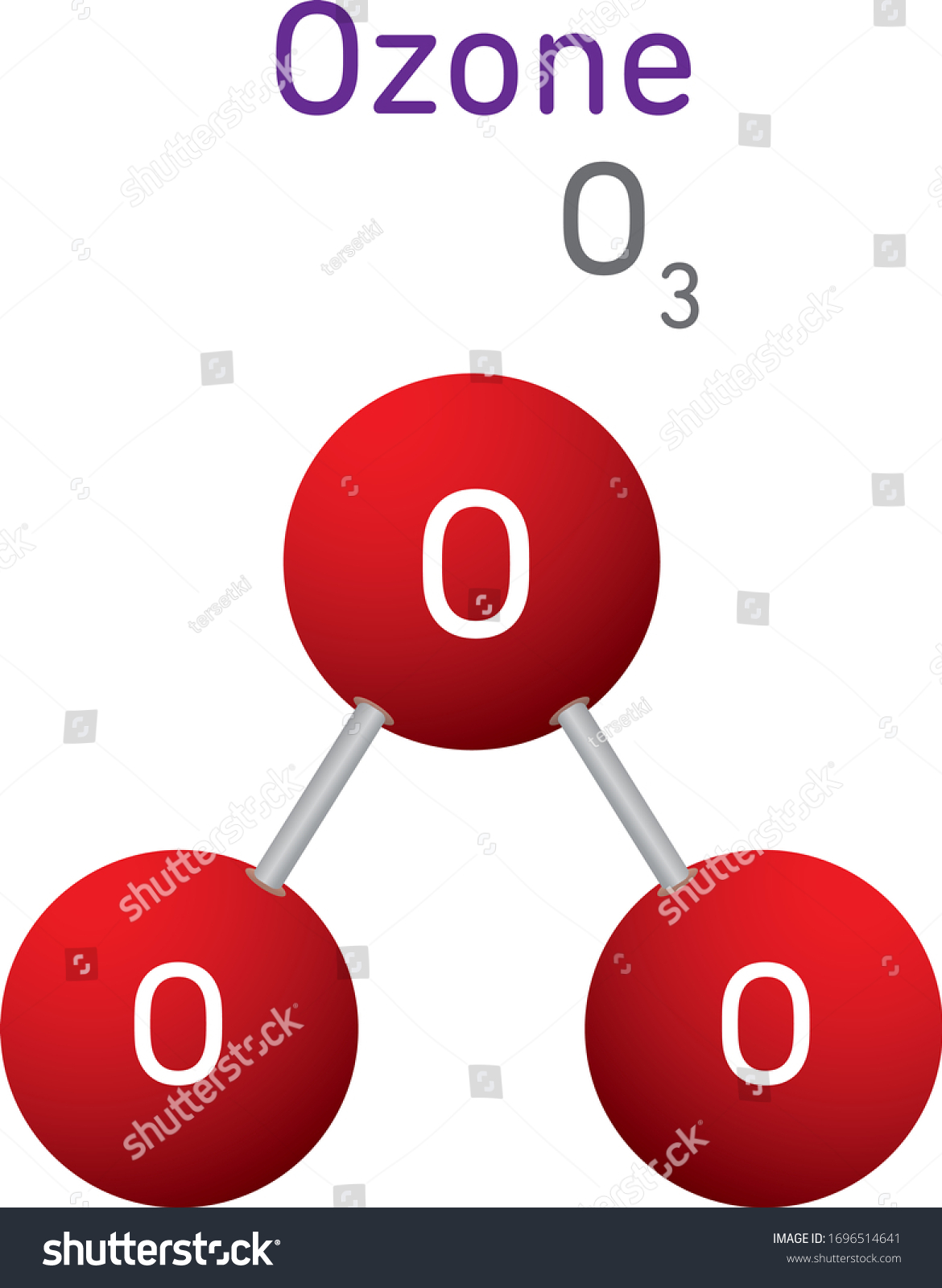 오존 O3 구조화학 공식 모델 스톡 벡터 로열티 프리 1696514641 Shutterstock