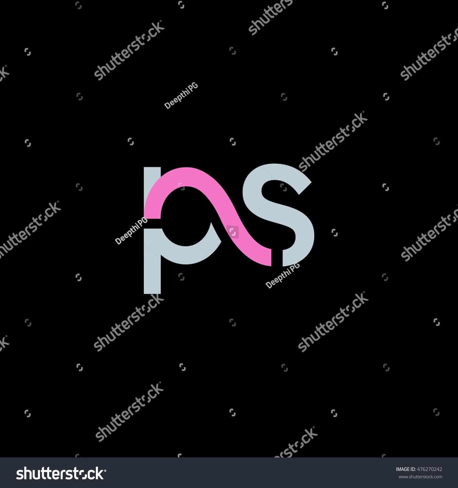 P S Letter Logo Design Stock Vector 476270242 - Shutterstock