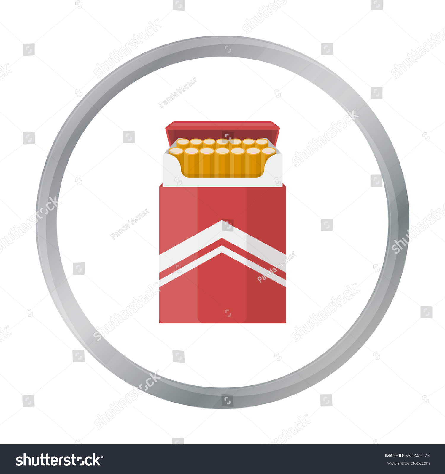 Pack Cigarettes Icon Cartoon Style Isolated Stock Vector Royalty Free