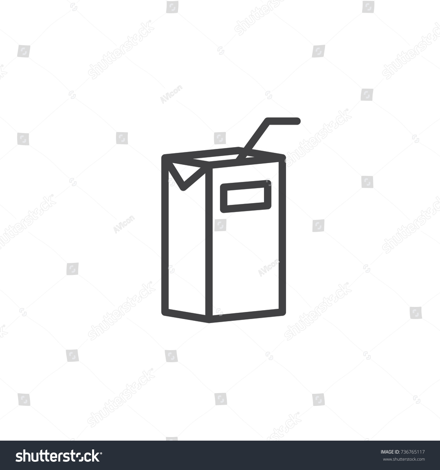 SVG of Pack of juice line icon, outline vector sign, linear style pictogram isolated on white. Symbol, logo illustration. Editable stroke svg