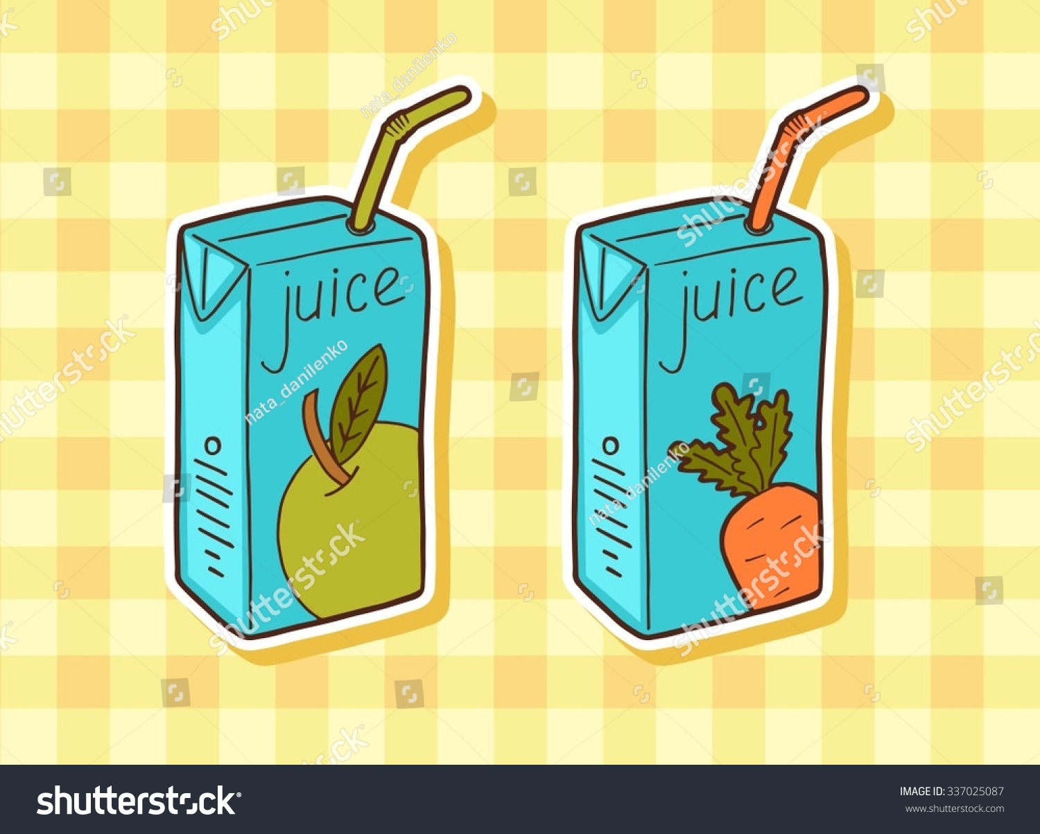 SVG of pack of juice with drinking straw svg