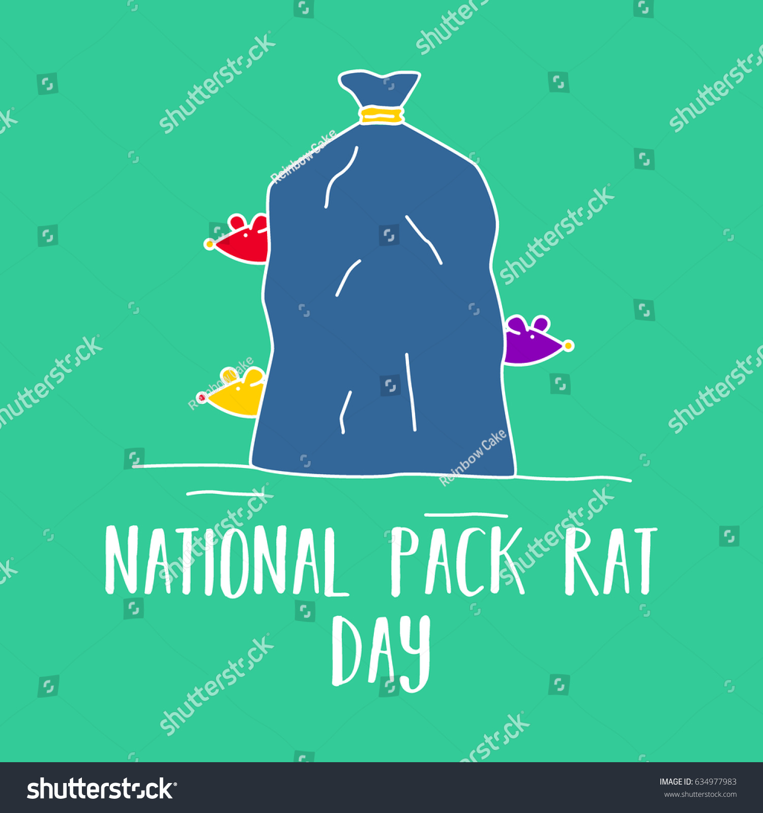 Pack Rat Day Suitable Banner Poster Stock Vector (Royalty Free