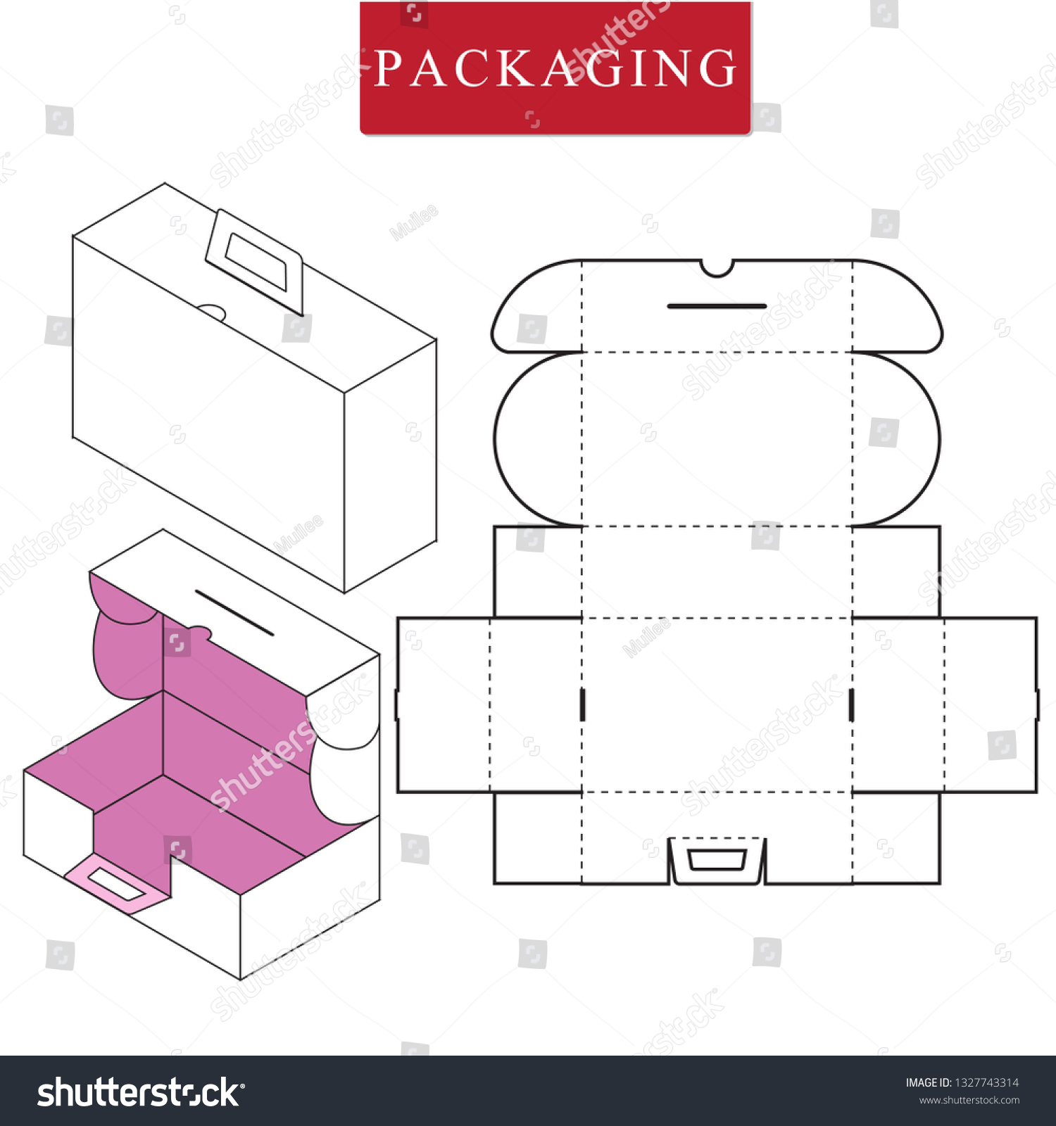 Packaging Design Shoes Stock Vector (Royalty Free) 1327743314 ...