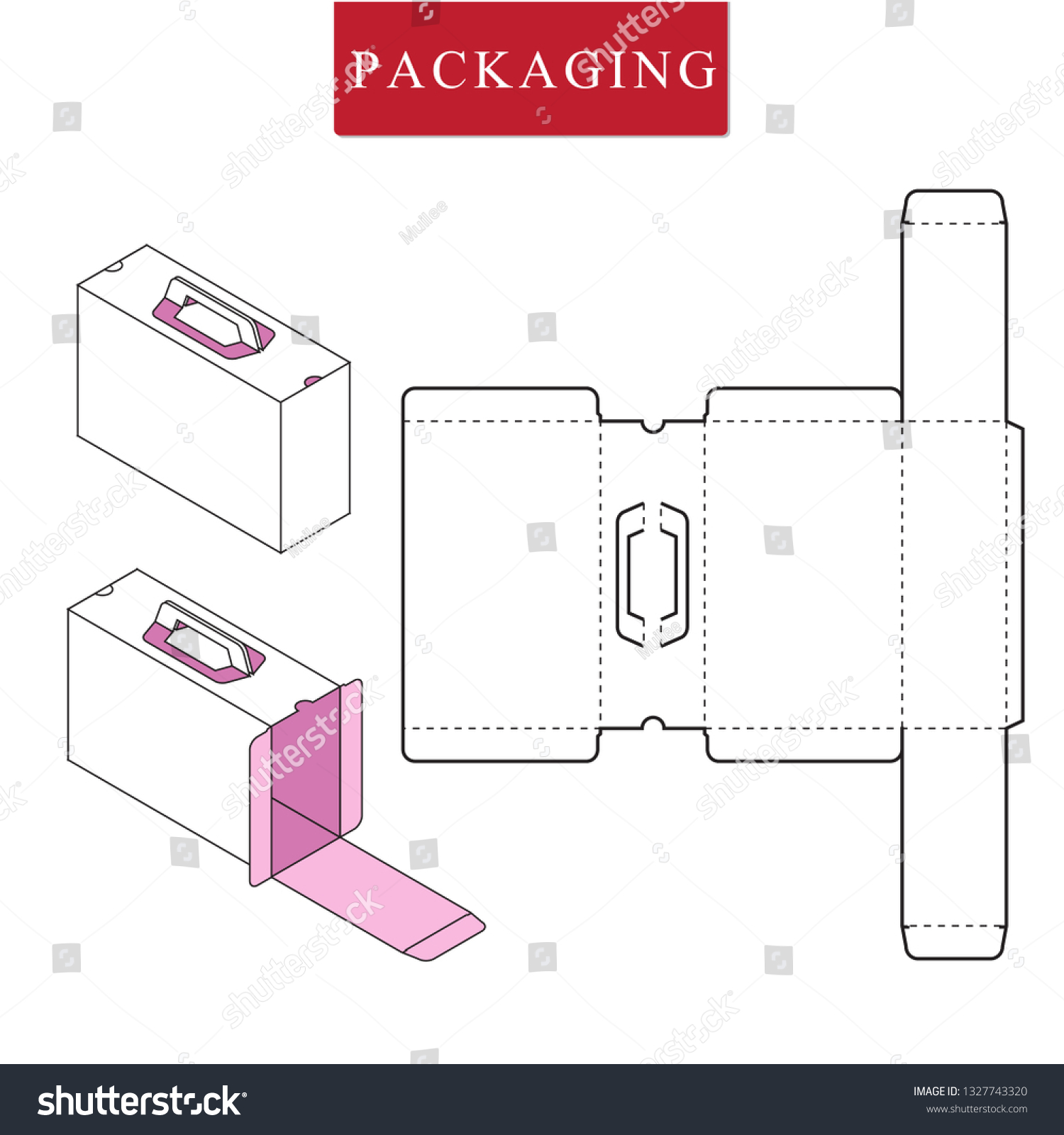 Packaging Design Shoes Stock Vector (Royalty Free) 1327743320