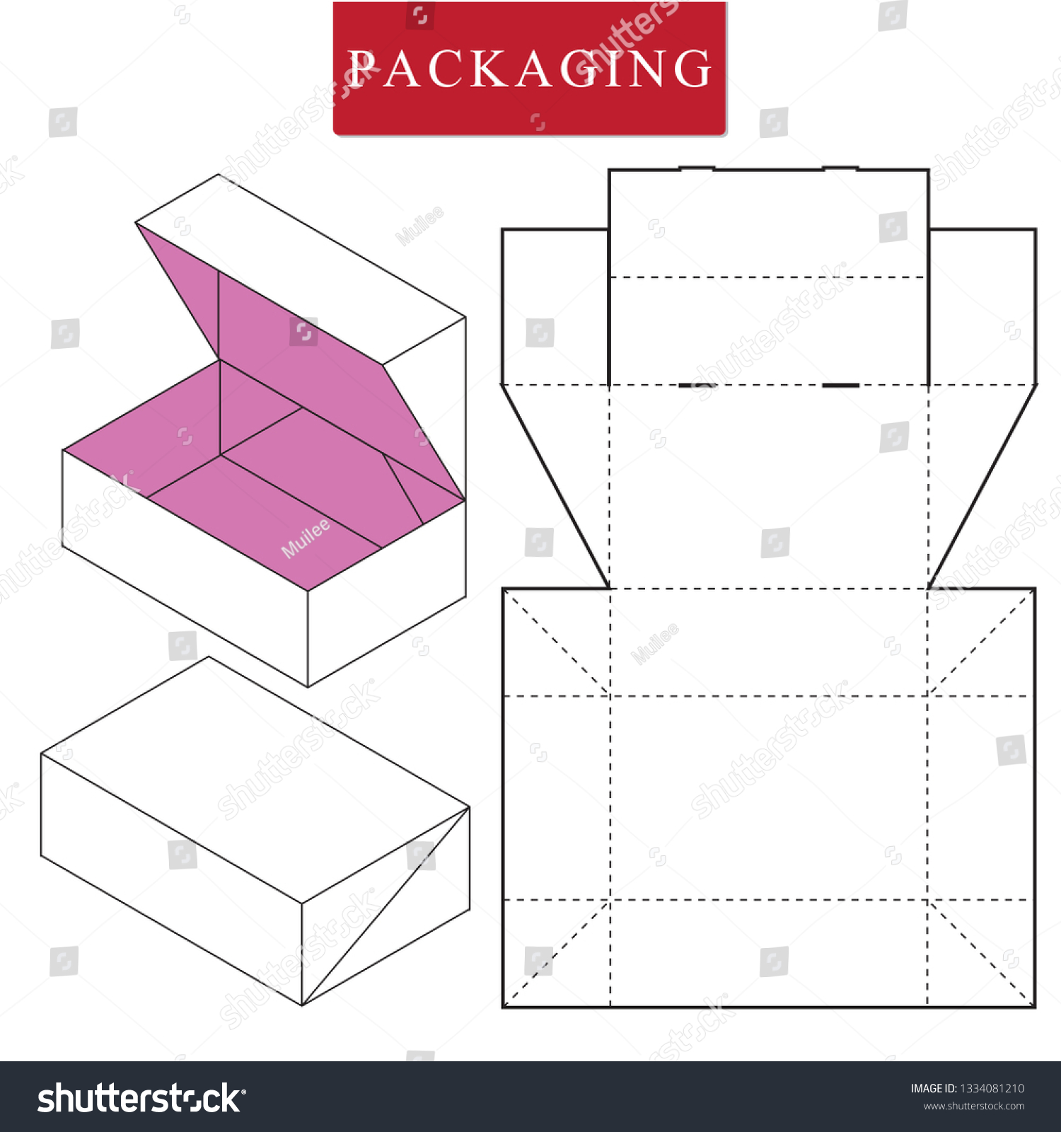 Packaging Design Shoes Stock Vector (Royalty Free) 1334081210