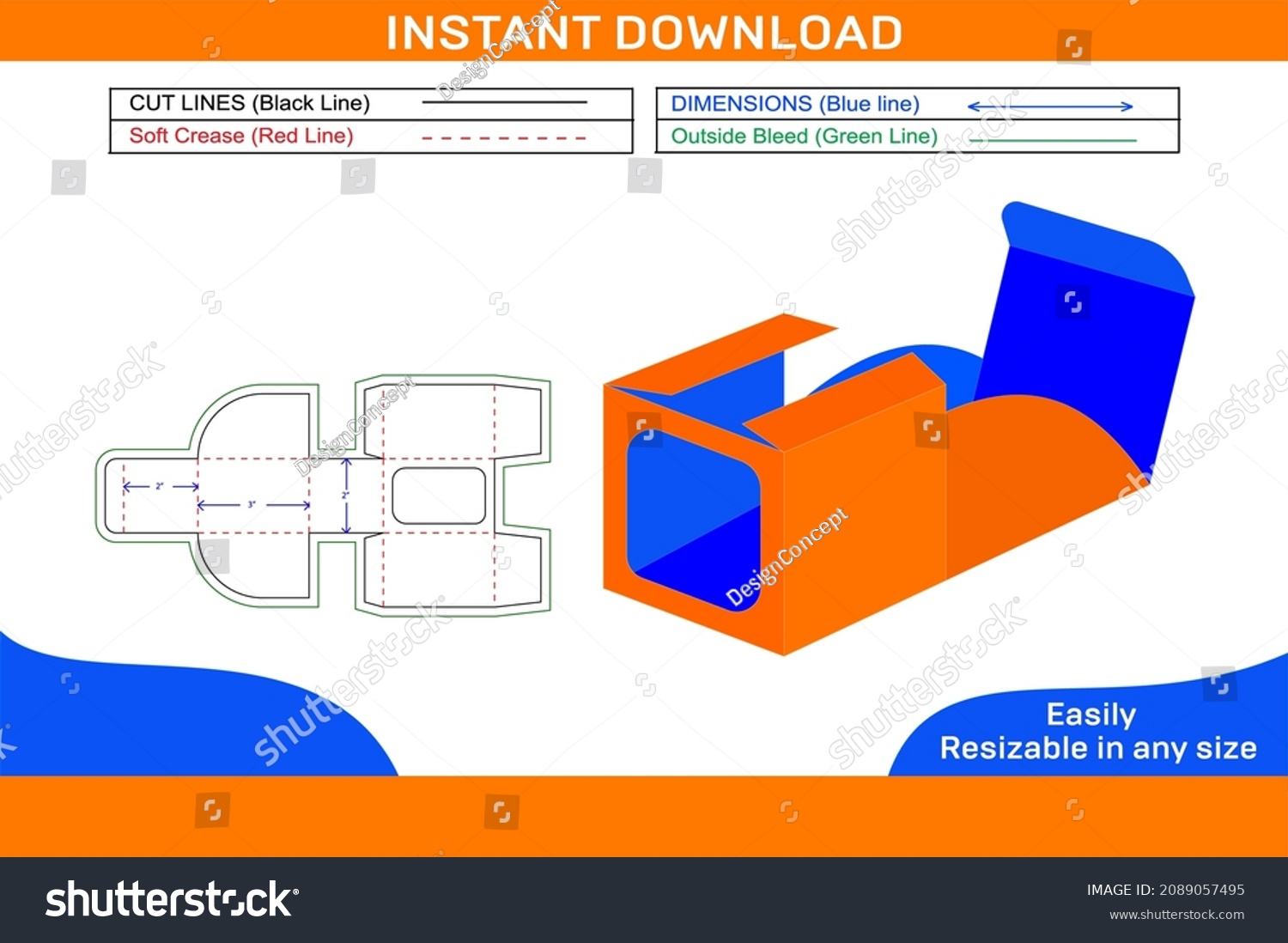 Packaging Paper Display Cake Box Template Stock Vector (Royalty Free ...