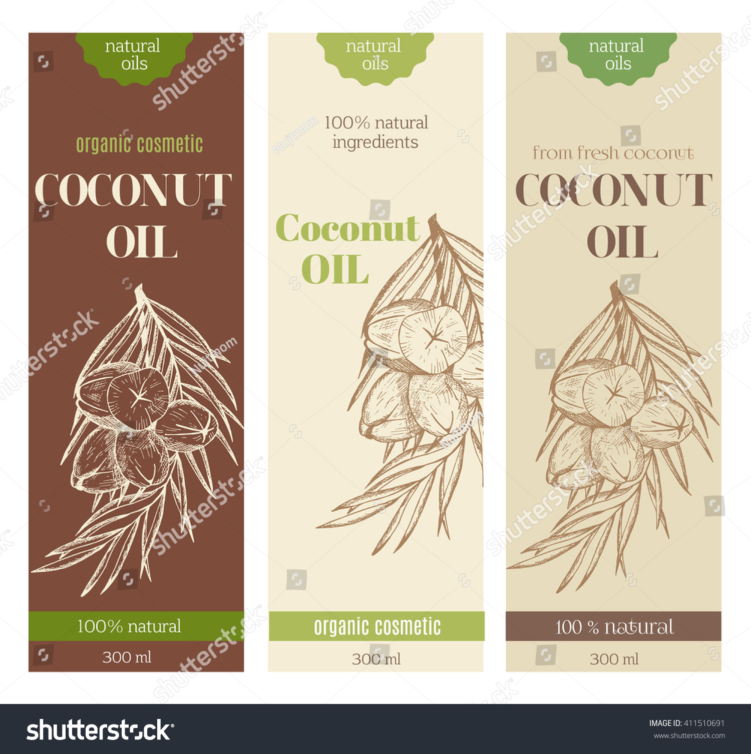 Download Packing Concept Coconut Oil Layout Mockup Stock Vector Royalty Free 411510691