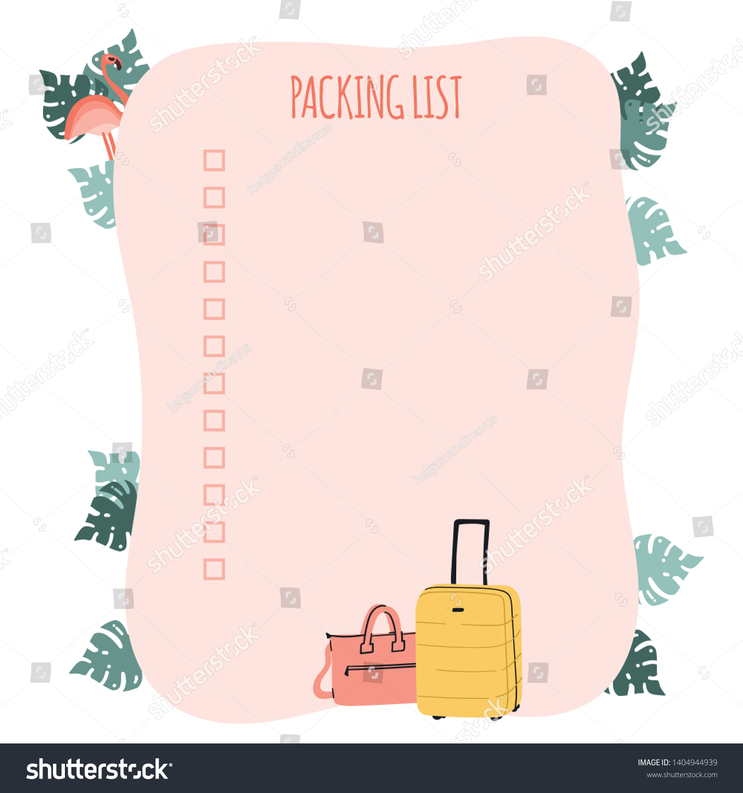 suitcase list