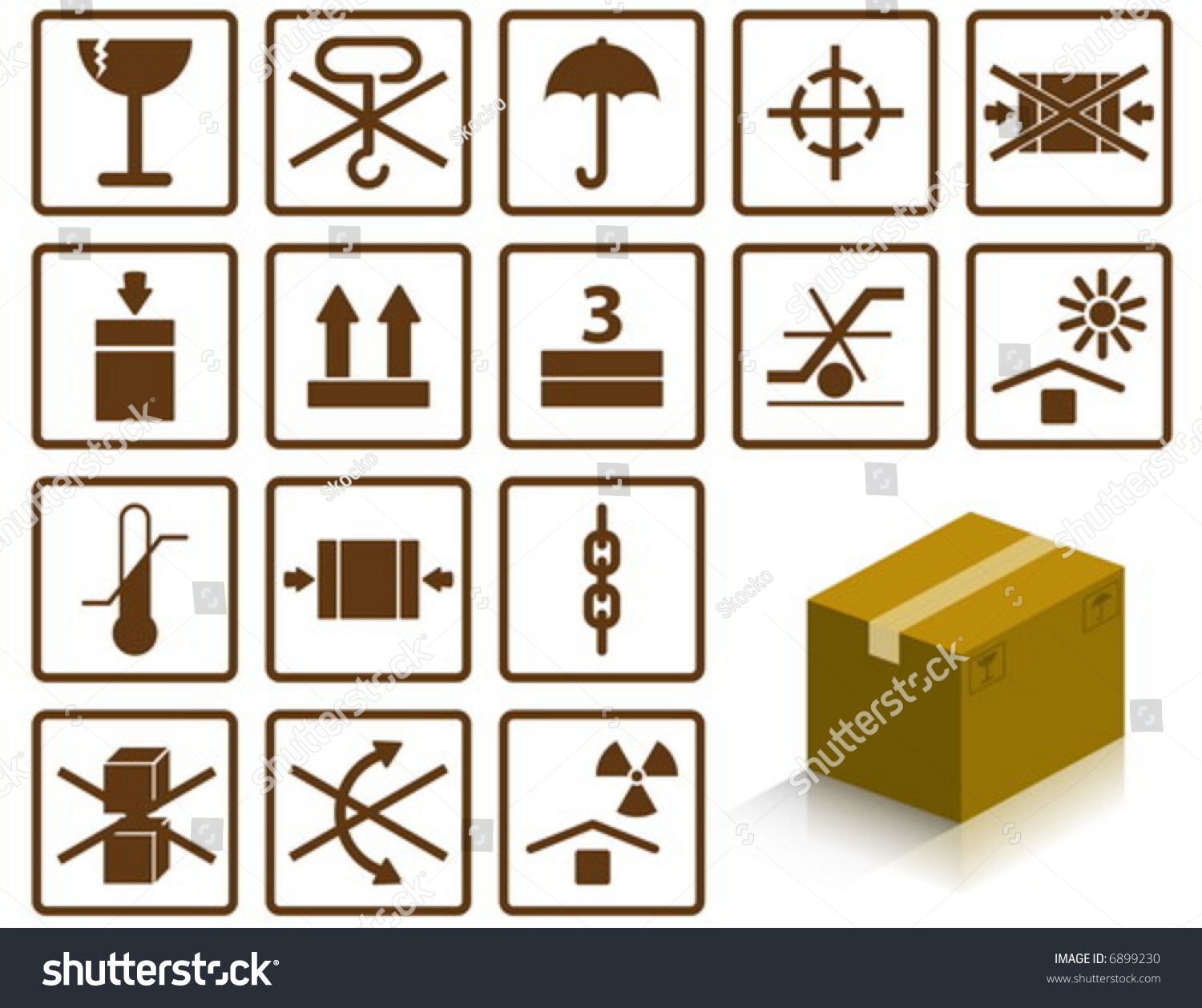 Packing Symbols Stock Vector 6899230 - Shutterstock