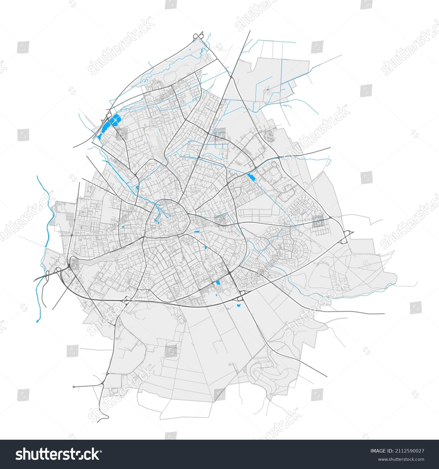 Paderborn North Rhinewestphalia Germany High Resolution Stock Vector ...