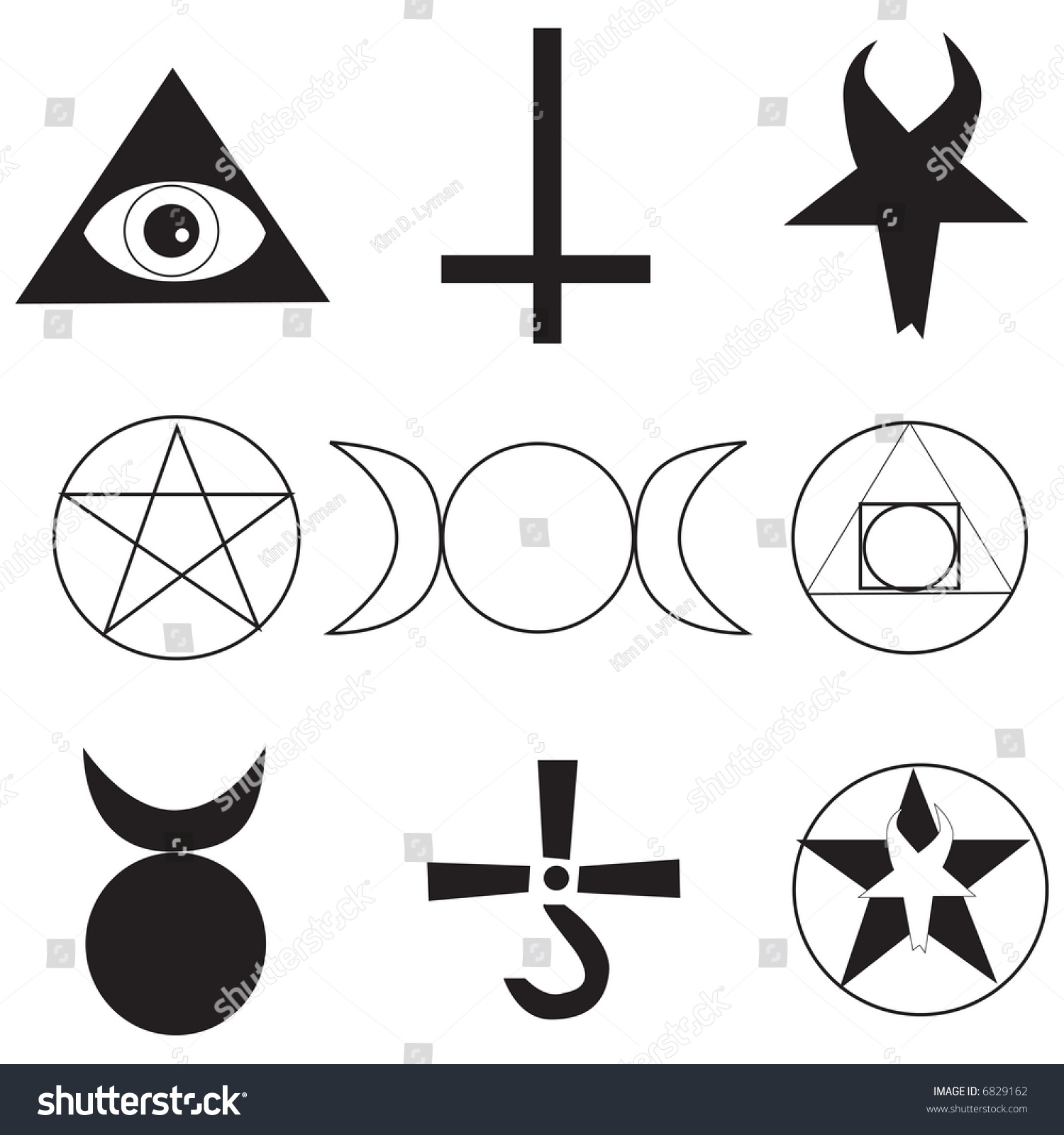 Pagan Occult Symbols Stock Vector 6829162 - Shutterstock