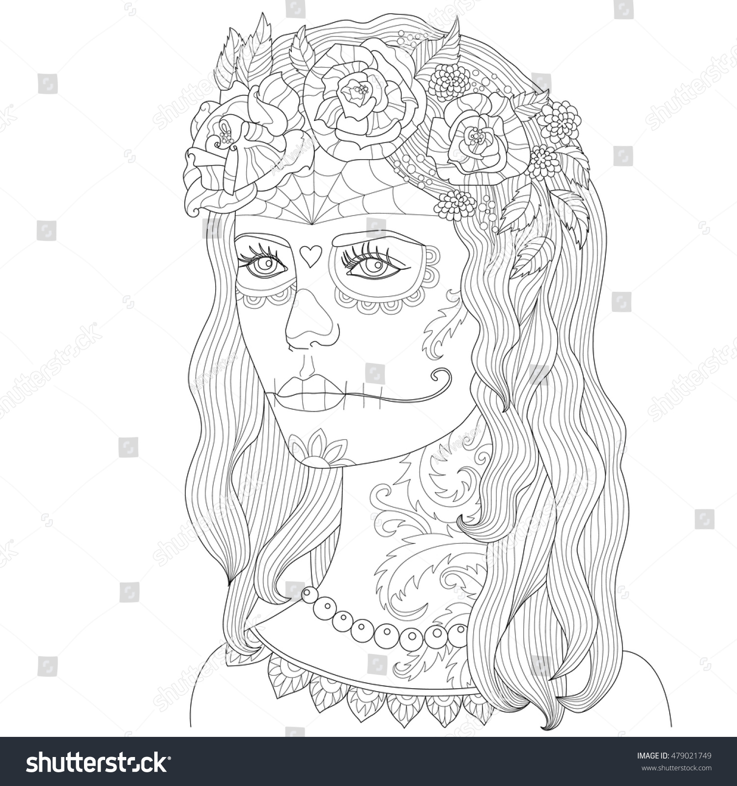 make up coloring pages for girls - photo #35