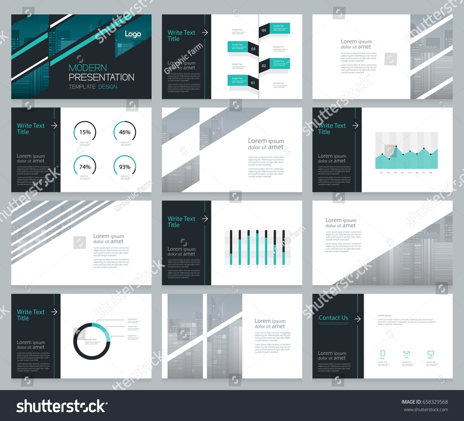 Page Layout Design Template Presentation Brochure Stock Vector Royalty Free