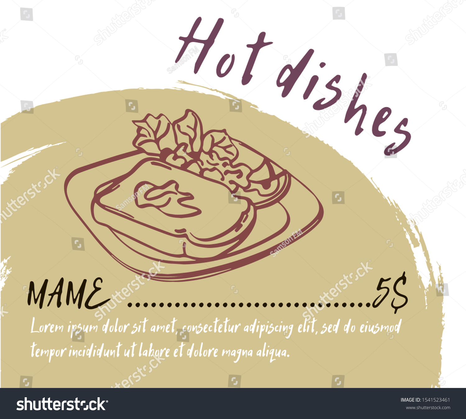 Pages Menu Recipe Book Recipe Card Stock Vector Royalty Free