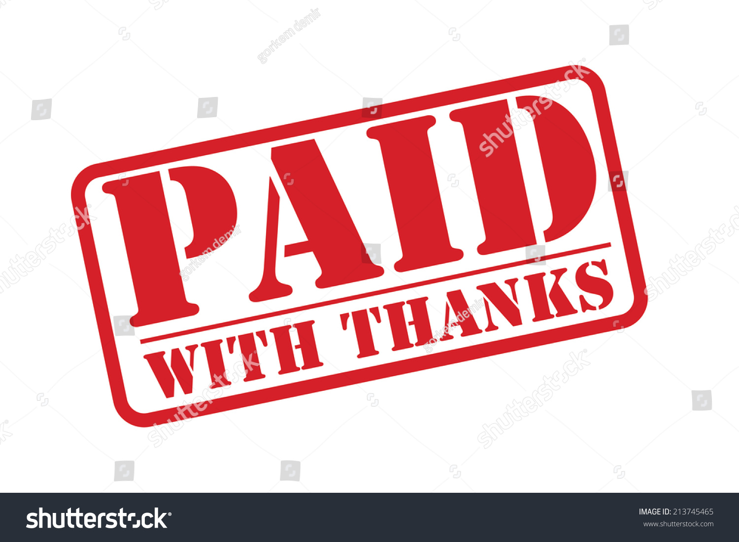 Paid Thanks Red Rubber Stamp Vector Stock Vector (Royalty Free ...