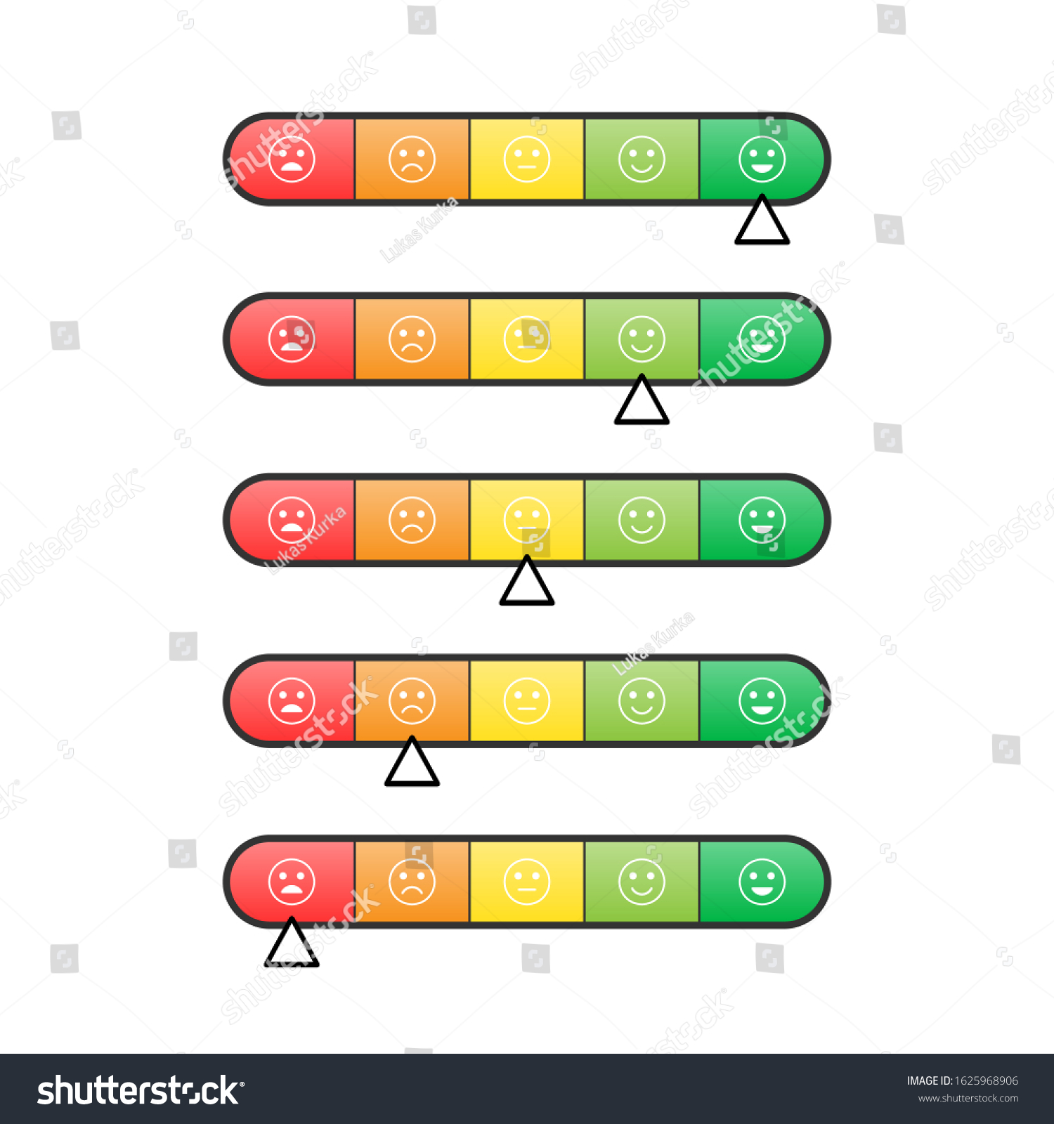 Pain Scale Feedback Rating Customer Experience Stock Vector (Royalty ...