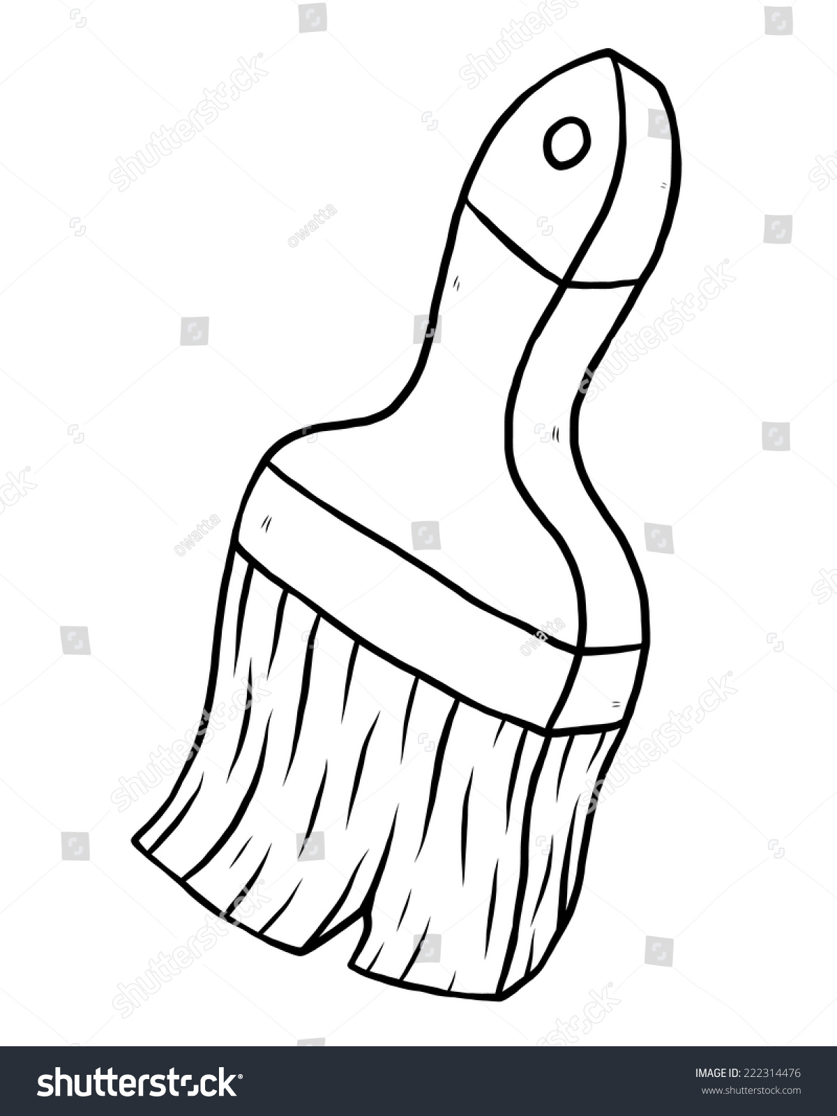 Paint Brush Cartoon Vector Illustration Black Stock Vector (Royalty ...