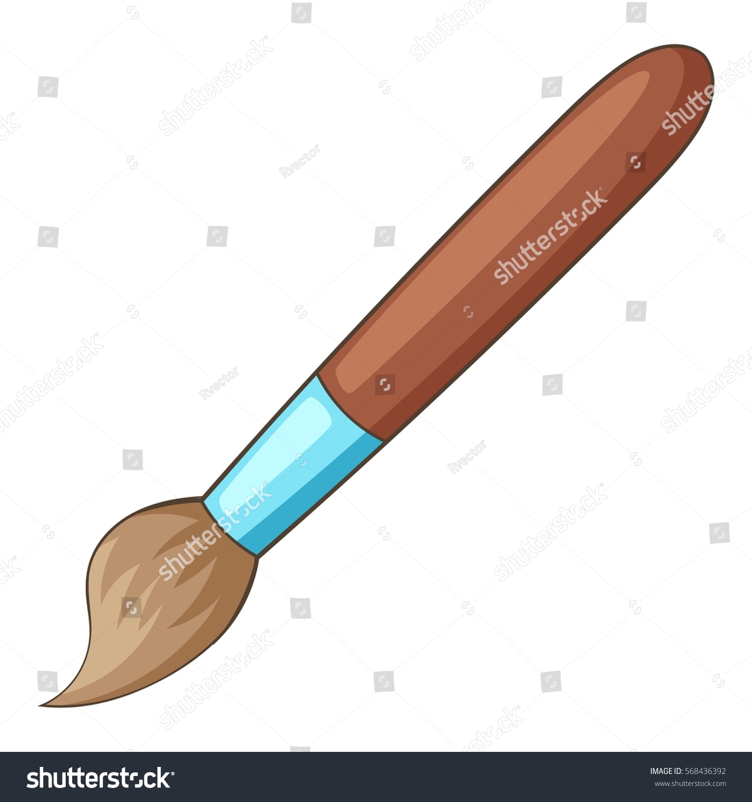 Paint Brush Icon Cartoon Illustration Paint Stock Vector 568436392 ...