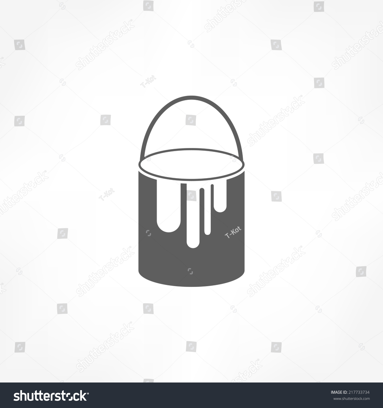 Paint Can Icon Stock Vector Illustration 217733734 : Shutterstock