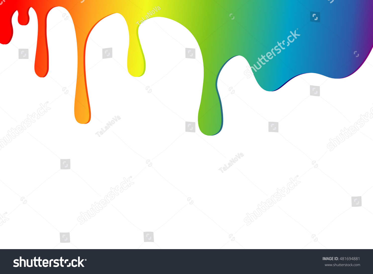 Paint Colorful Dripping Background Stock Vector 481694881 - Shutterstock