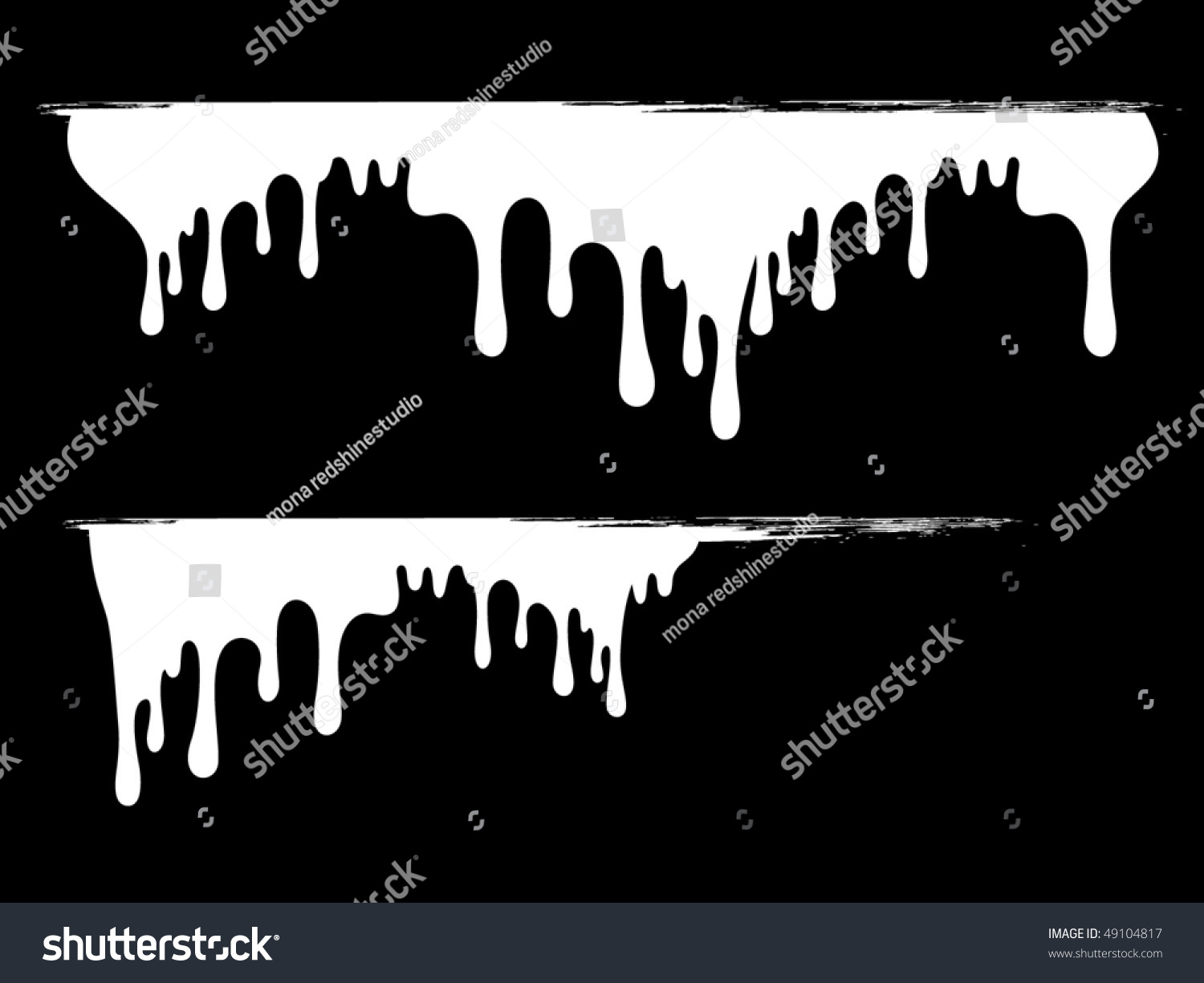 Paint Dripping Black Background Stock Vector 49104817 - Shutterstock