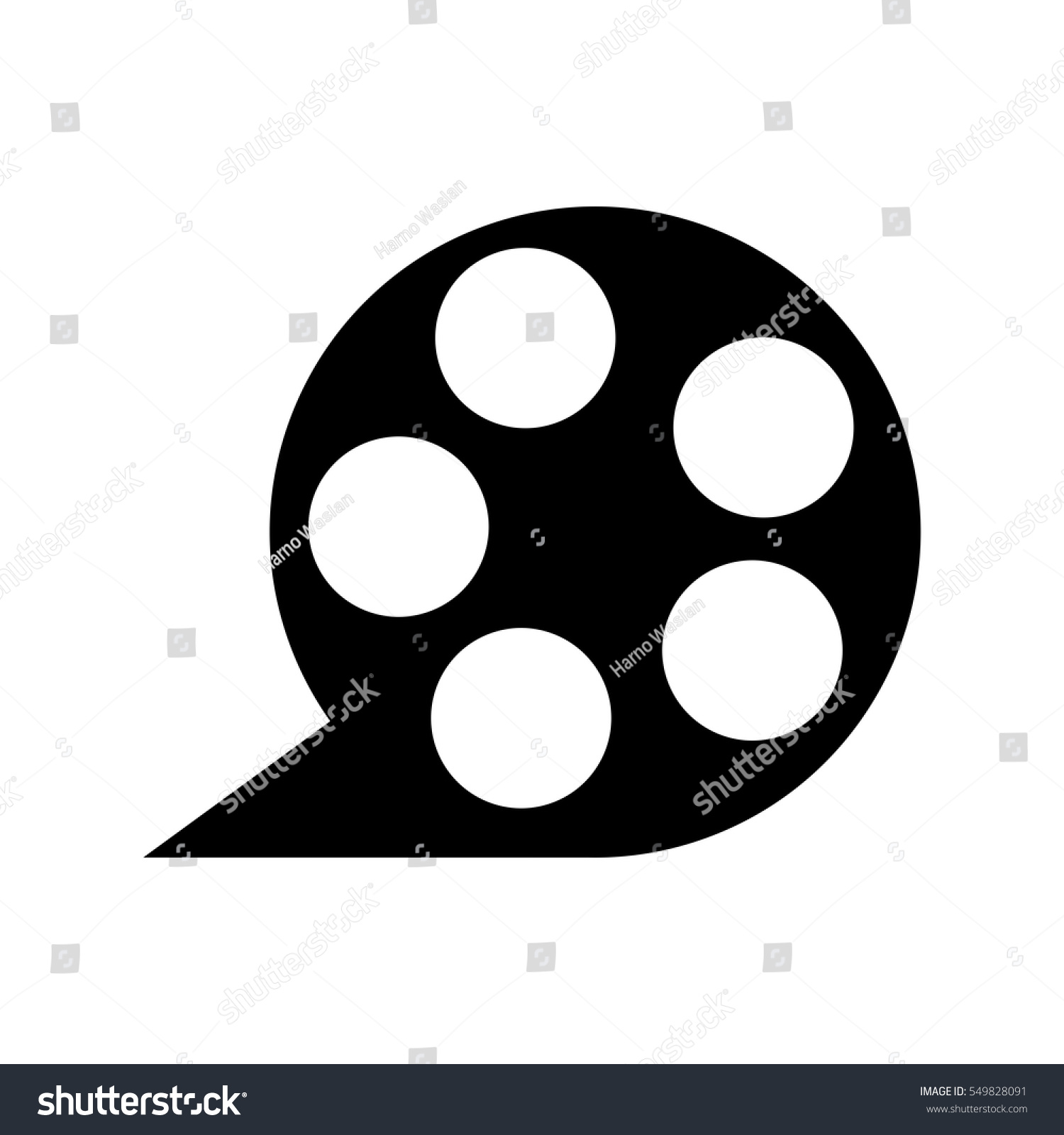 Paint Movie Vector Logo เวกเตอร์สต็อก (ปลอดค่าลิขสิทธิ์) 549828091