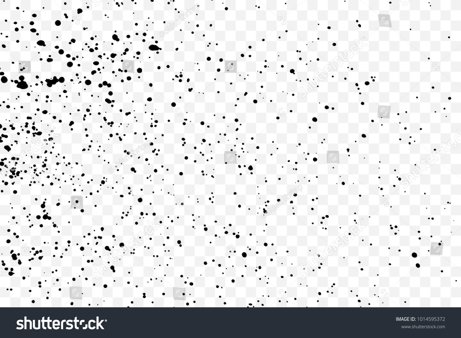 Paint Splatter On Transparent Background Black Stock Vector Royalty Free