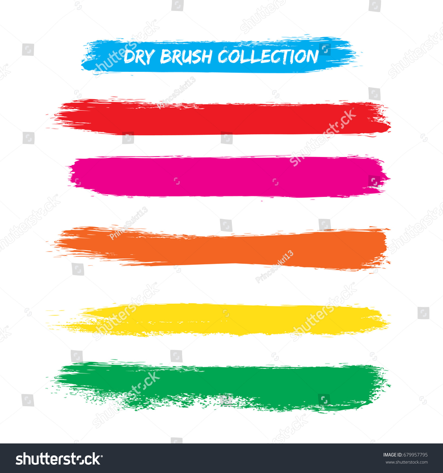 Paint Stripe Vector Brush Stroke Distressed Stock Vector Royalty Free