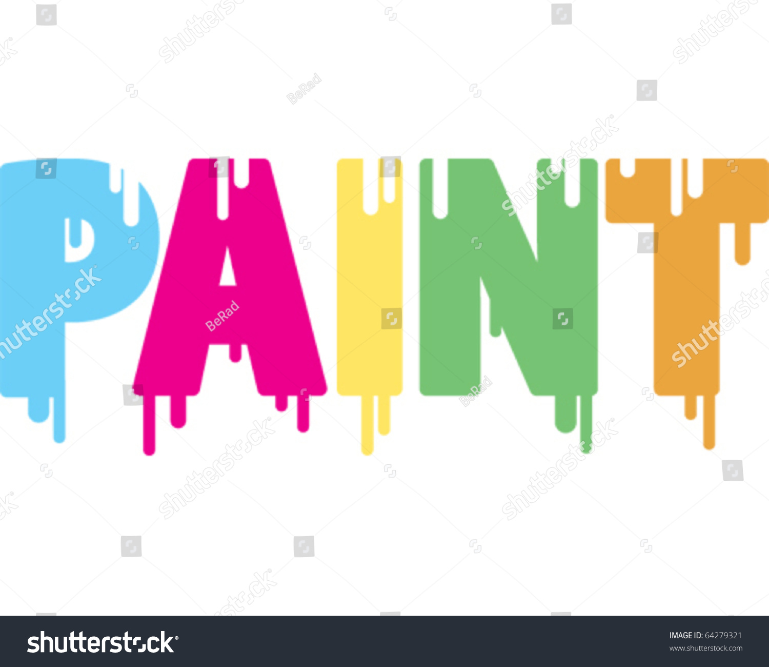 Paint Word Stock Vector 64279321 Shutterstock