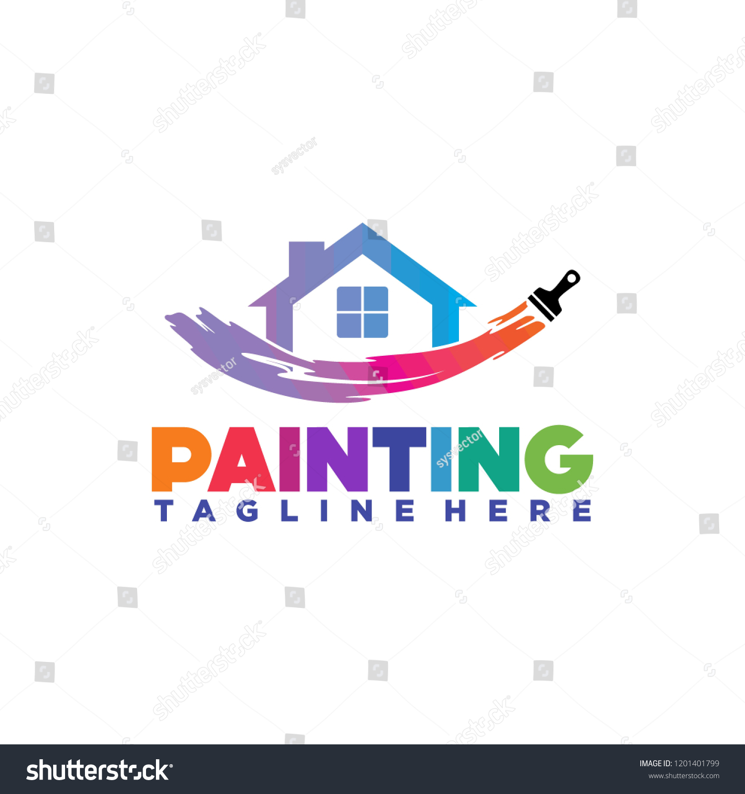 Painting Logo Template Design Vector Stock Vector (Royalty Free ...