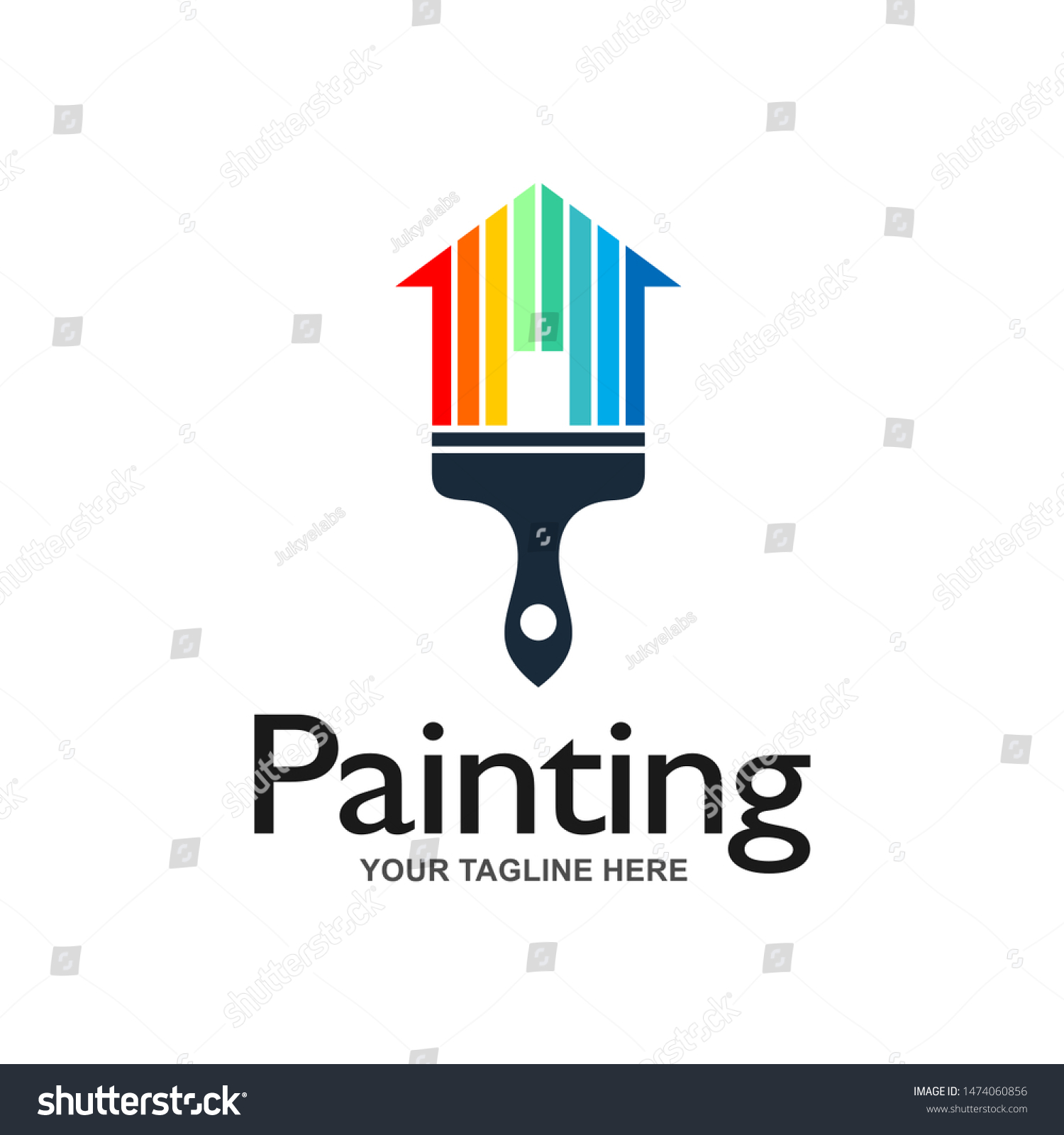 Painting Services Logo Vector Template Stock Vector (Royalty Free ...