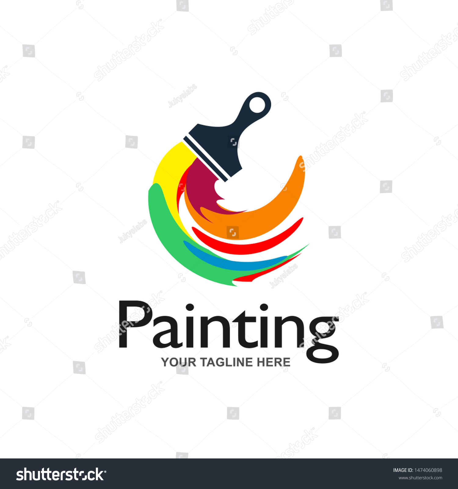 Painting Services Logo Vector Template Stock Vector (Royalty Free ...