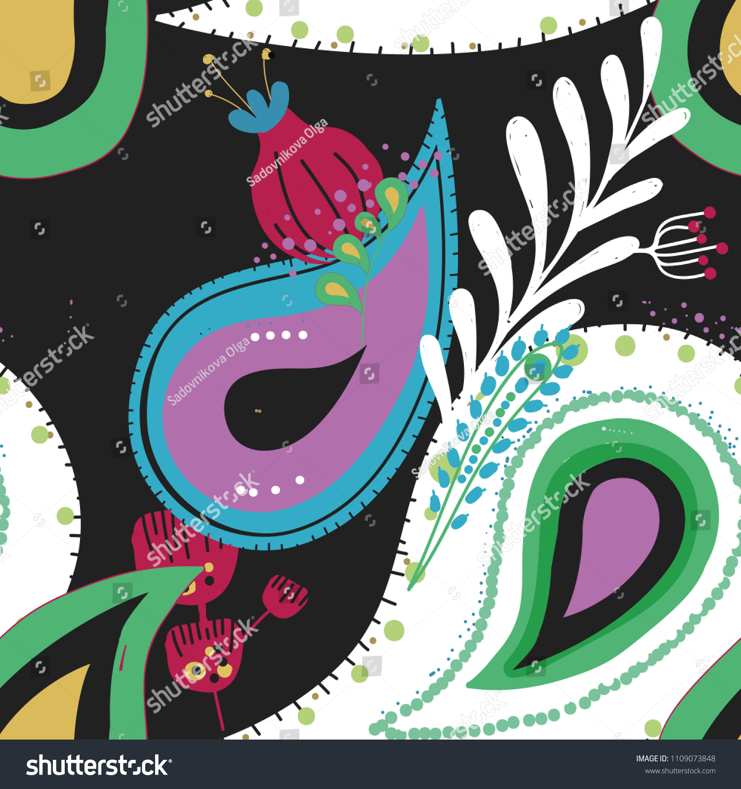 A Bright Seamless Pattern Based On The Traditional Oriental Ornament A Bright Seamless Pattern Based On The Traditional Oriental Ornament